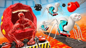 ПОЕЗД ПОЖИРАТЕЛЬ ПРОТИВ ПРОКЛЯТОГО ПАРОВОЗИКА ТОМАСА! ДОРОГА СМЕРТИ В Garry`s Mod