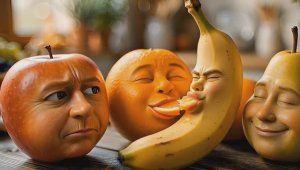 мультики ФРУКТЫ и ОВОЩИ яблоко апельсин банан груша морковь капуста помидор перец баклажан