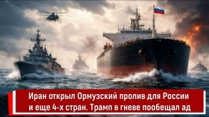 Иран открыл Ормузский пролив для России и еще 4-х стран. Трамп в гневе пообещал ад