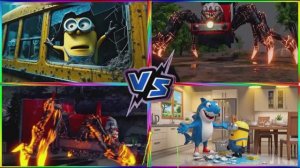 МИНИОНЫ-МОНСТРЫ И ДОБРЫЙ ПАРОВОЗИК: Битва Поездов-Мутантов и Музыкальный Баттл — Мультик 🚂🟡👾