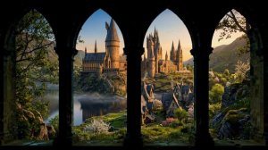 Весеннее Утро Хогвартса 🌷🪟 Вид из Окна Для Проектора, Пение Птиц и Звуки Природы для Релакса