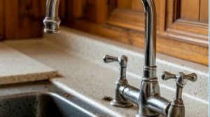 Демонтаж  смесителя кухни.