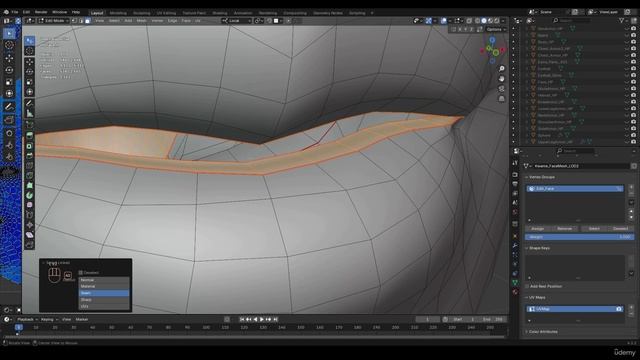 Cyborg Hard Surface Character Creation In Blender (7) 17 - Face Detail Projection