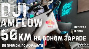 DJI Amflow проехал на одном заряде целых 50 км по асфальту, по прямой...  и сдох 😤