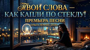 Твои слова - как капли по стеклу! #ОльгаЛеман #ПремьераПесни      #РусскаяМузыка  #НовыйХит