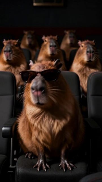 Капибары в кинотеатре: смешное шоу! #которыйклуб #животные #кино