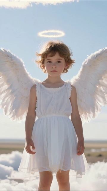 Детский ангел в облаках #ангел #дети #красота
