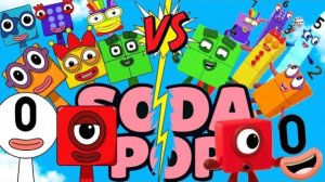 NUMBERBLOCKS: Оригинальная версия против версии Sprunki - SODA POP (БАТТЛ) от 0 до 20 РЕАКЦИЯ