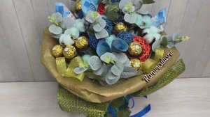Букет из денег и конфет для мужчины