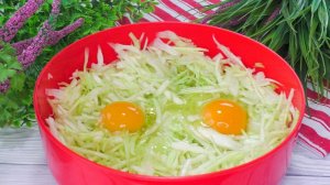 🔴 Беру КАПУСТУ 🥬 и 2 яйца, всего 3 ингредиента и сковорода!