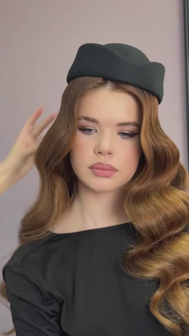 Гладкие голливудские локоны на длинные волосы #прическа #укладка #волосы #локоны