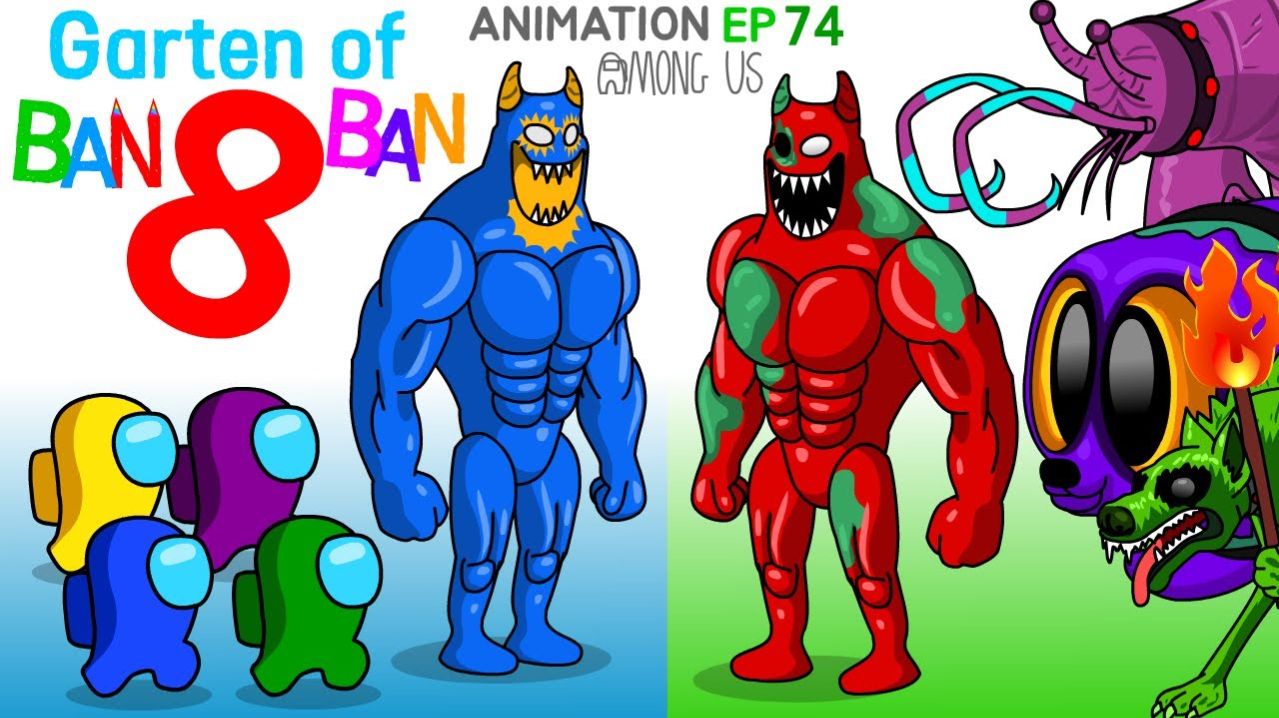 Амонгус ПРОТИВ Garten Of Banban 8