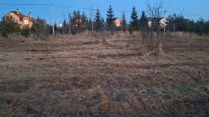 Покос травы на участке.