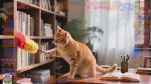 Рыжик против купания, мама-кошка!