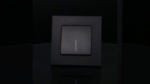 Рамка Werkel Slab черный матовый W0012908 + выключатель с подсветкой Werkel черный матовый W1110108