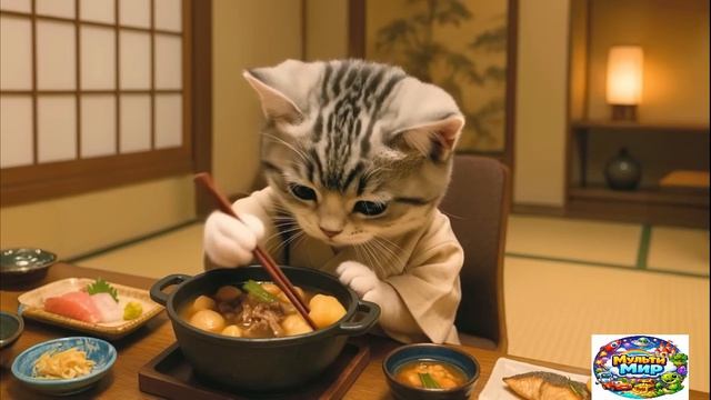 【Трудовой котик Муги】Когда животик болит: день из жизни приболевшего Муги 🐱💊