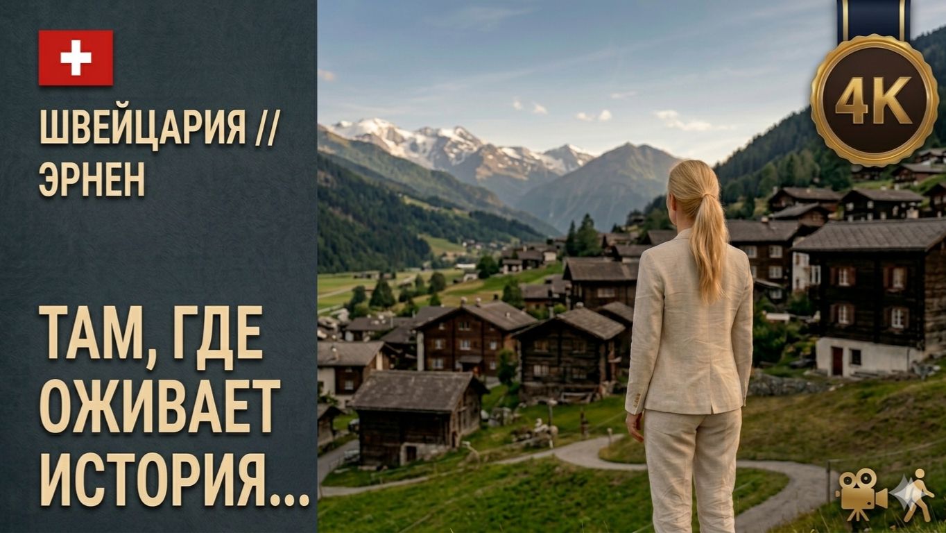 Швейцария // Эрнен // Музей под открытым небом // Скрытая жемчужина в сердце Альп 4K POV
