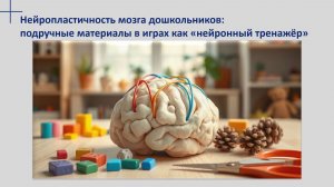 Нейропластичность мозга дошкольников: подручные материалы в играх как «нейронный тренажёр»