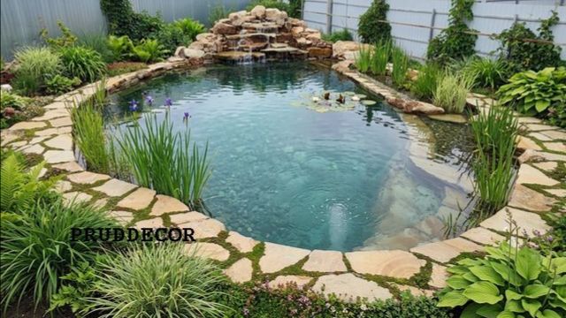 Пруд с водопадом в Краснодаре