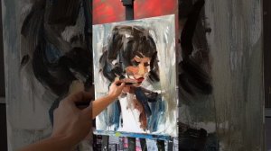 Весь процесс написания портрета девушки в экспрессионистическом стиле через пятна