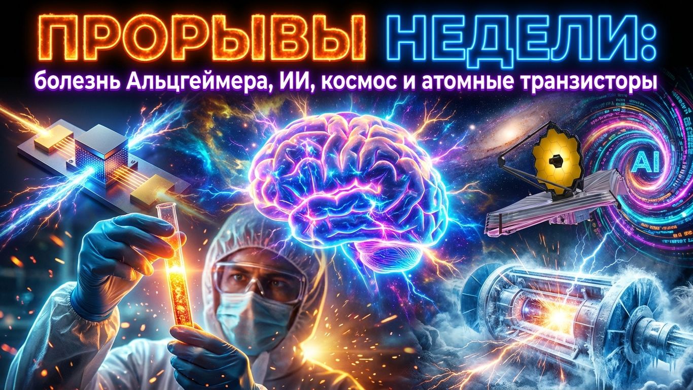 Новости науки 59  Прорывы недели: болезнь Альцгеймера, ИИ, космос и атомные транзисторы