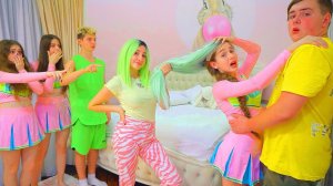 ДИАНА ОПОЗОРИЛАСЬ ПЕРЕД КОСТЕЙ!!! САЛАТОВАЯ СТЯНУЛА ПАРИК!!!