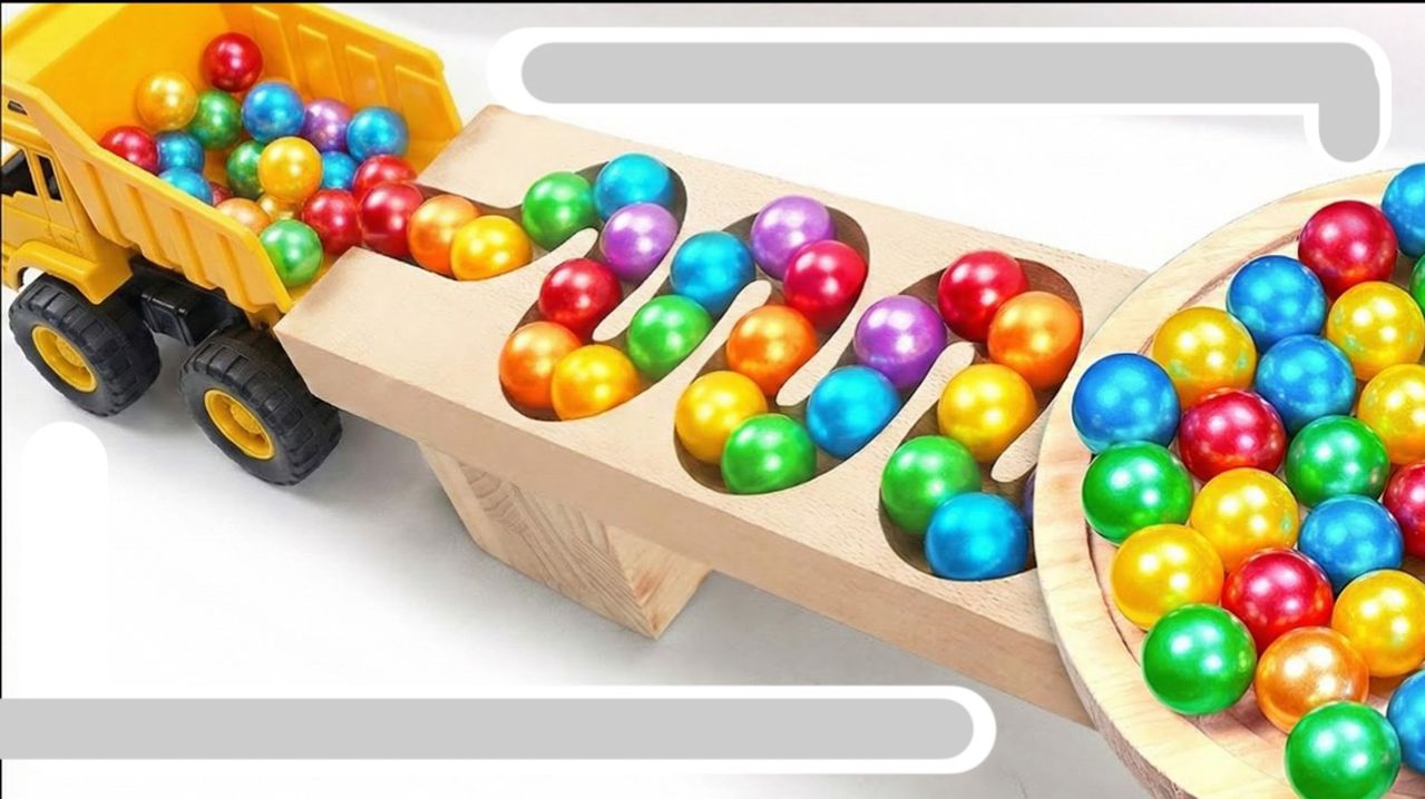 Мультики для детей про яркие машинки с прицепами и шариками. Мультики залипалки для малышей