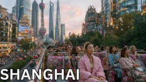 ШАНХАЙ (КИТАЙ) АВТОБУС С ОСТАНОВКАМИ ПО ПУТИ 😱 Самый ПРОСТОЙ способ исследовать город! 🚌