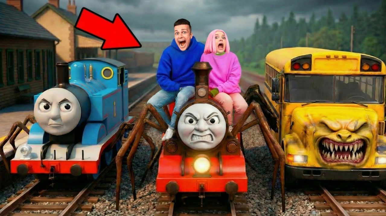 МОЙ ДРОН СНЯЛ BUS EATER VS CHOO CHOO CHARLES и THOMAS.EXE