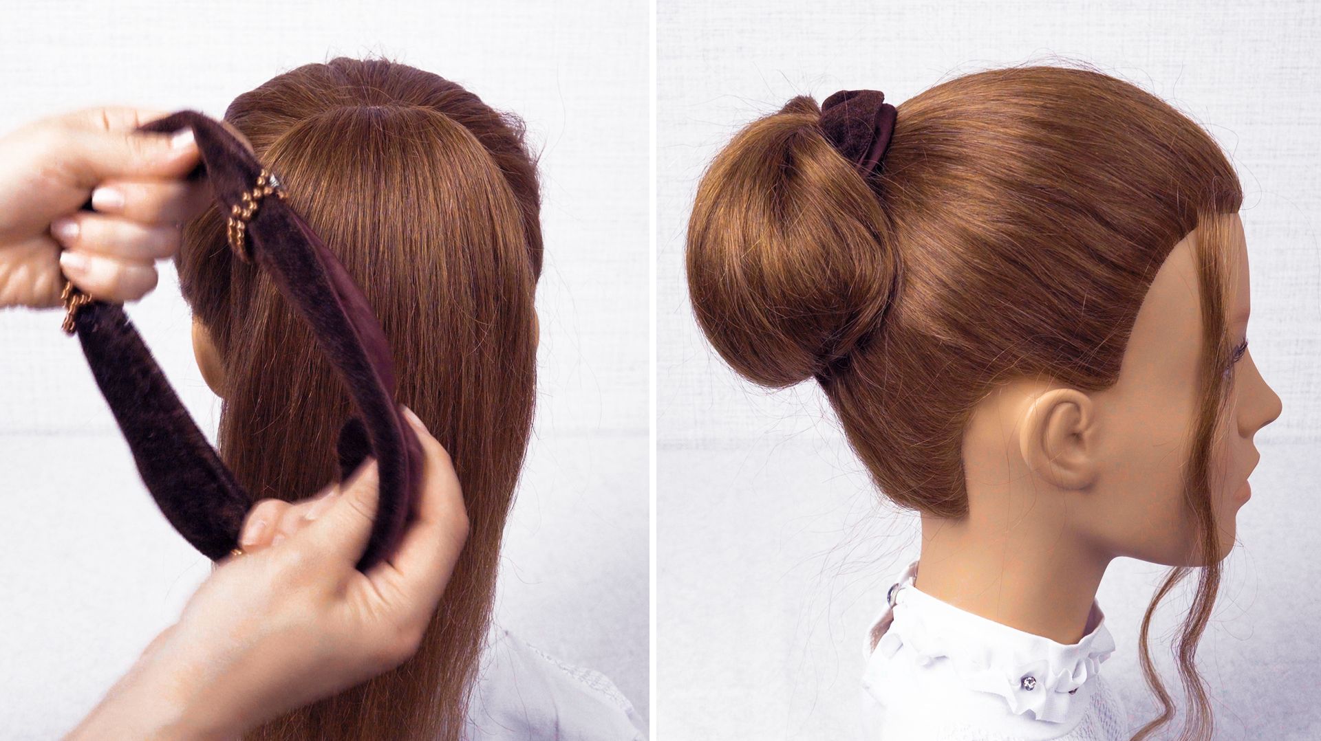 ПУЧОК с объемной резинкой на каждый день ★ Для длинных и средних волос