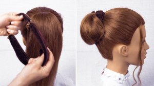 ПУЧОК с объемной резинкой на каждый день ★ Для длинных и средних волос