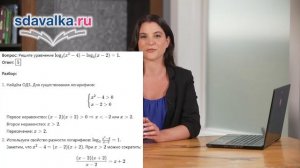 Алгебра 11 класс. Урок 9. Тест 1. Логарифмические уравнения и неравенства.