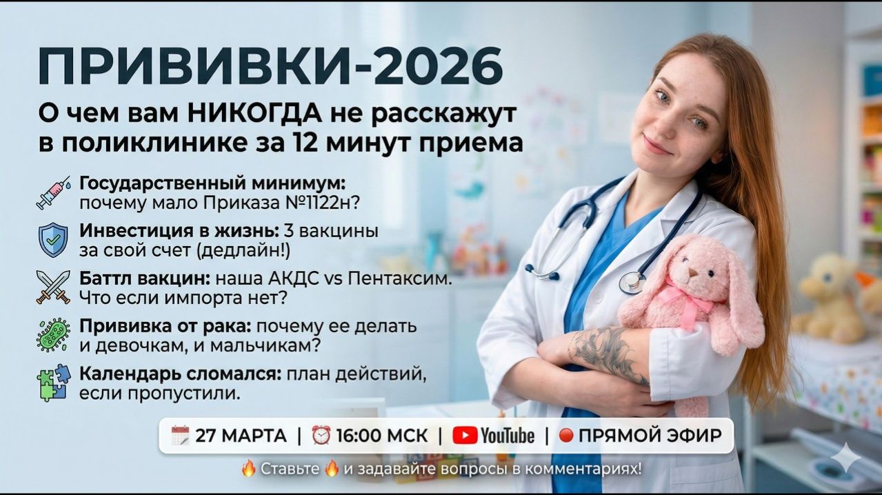 Прививки-2026: О чем вам НИКОГДА не расскажут в поликлинике за 12 минут приема