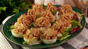 ЯЙЦА, ФАРШИРОВАННЫЕ КОПЧЕНОЙ РЫБОЙ