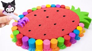 Мультики для детей. Как сделать радужную клубнику из кинетического песка. Мультики для малышей