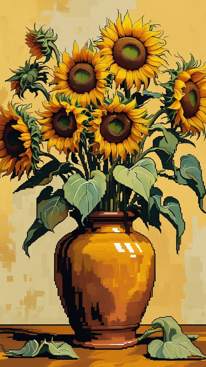 Как AI рисует Ван Гога с нуля — угадаешь букет до финала? 🎨