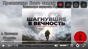 Экспозиция портретов Героев СВО. Презентация Книги памяти о героях СВО «Шагнувшие в вечность».