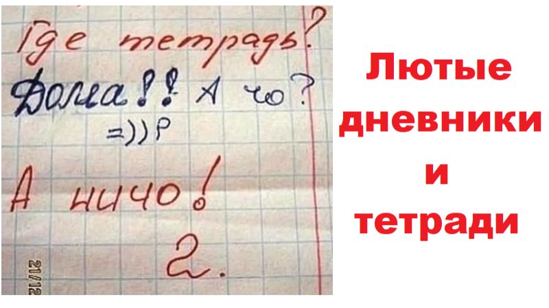 Лютые записи в дневниках и тетрадях