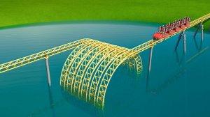 Аттракцион «Человеческая мойка» в игре Planet Coaster 2