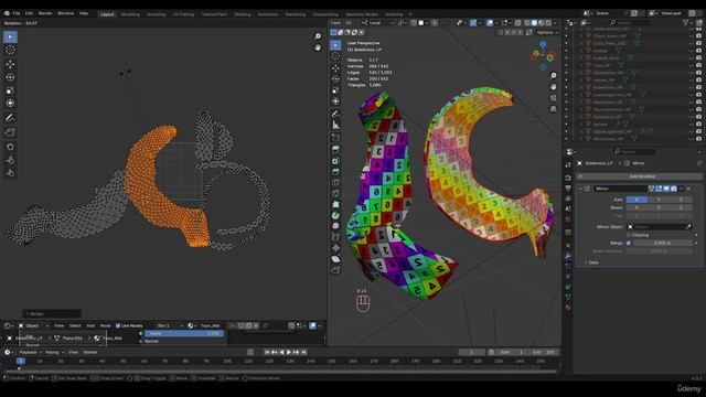 Cyborg Hard Surface Character Creation In Blender (7) 11 - Unwrap Shoulder, Side, Leg & Wrist Armors