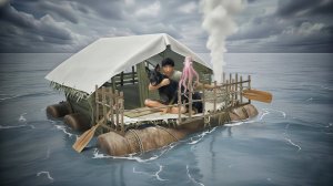 Выживание на плоту 4-я серия / Ловля осьминогов и приготовление морепродуктов на плоту из мусора