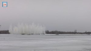 Хакасия готовится к паводку: лёд взрывают на затороопасных участках реки Абакан