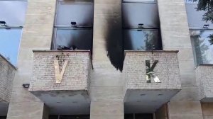 Здание Русского дома в Праге забросали коктейлями Молотова.