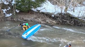 Мартовский сплав по реке Большая Сестра на SUP