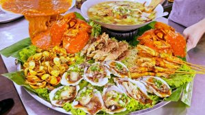 Экстремальные морепродукты! Огромное ассорти из морепродуктов в популярном китайском ресторане