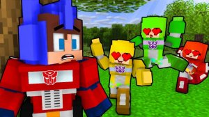 Джей Джей Убегает от девушек Любителей трансформеров. Забавная история. Майнкрафт Мультик