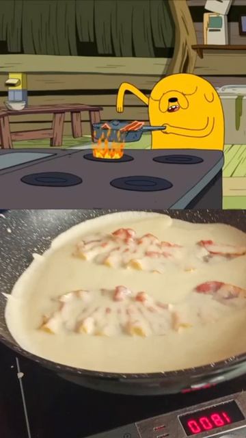 Блины с беконом от Джейка🥓🥞 #рекомендую #едаялюблютебя #еда #мультфильмы