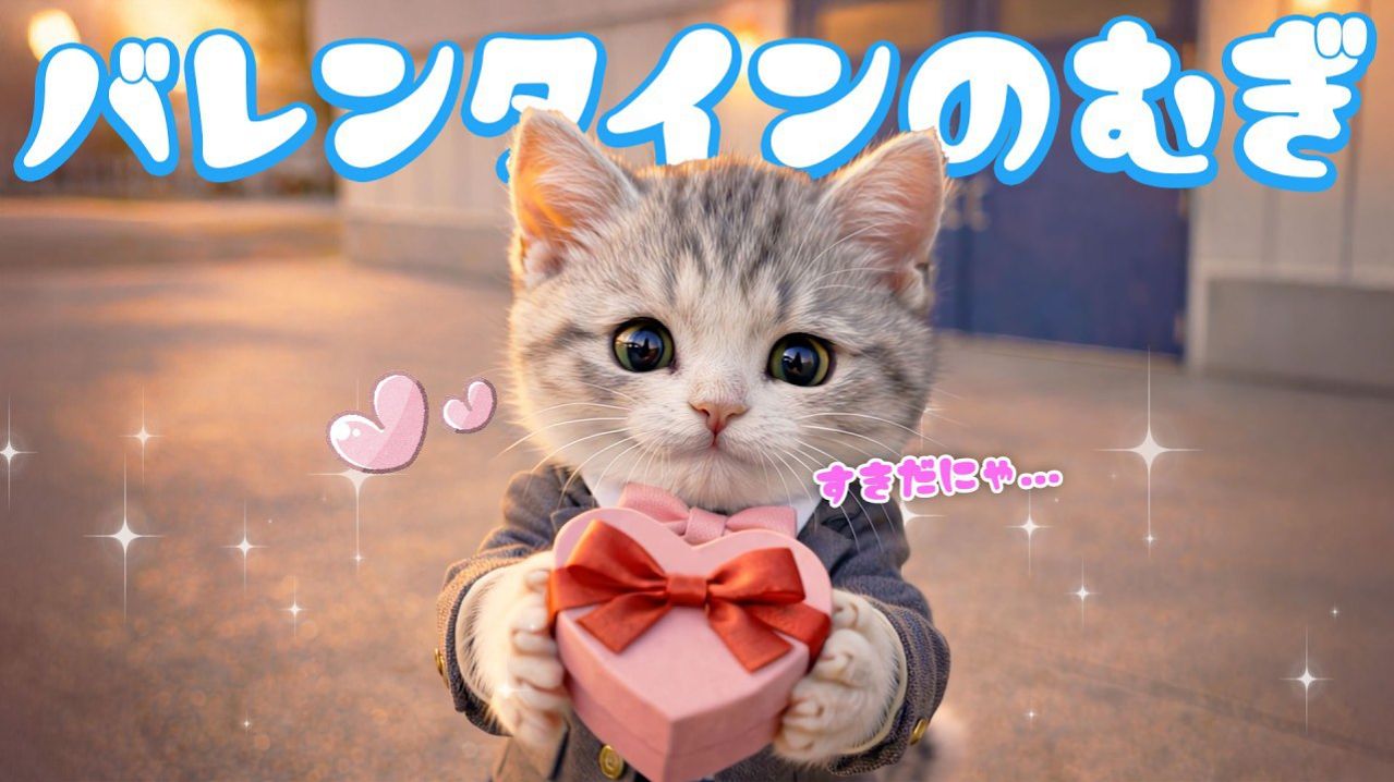 【Офисный котик Муги】 Репортаж из жизни Муги, который делал шоколад на День святого Валентина 🐱