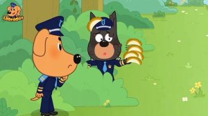 Храбрый шериф Лабрадор, кто бросает мусор из окна машины, — познавательный мультфильм.