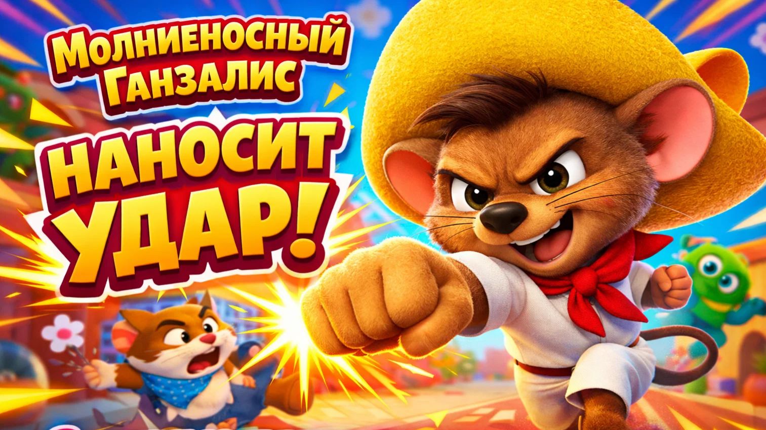 Молниеносный Ганзалис НАНОСИТ УДАР! 🌸 Смешные мультики для детей